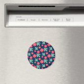 Aimant motif_7_camellia et oiseau_1 (In Situ (Lave-vaisselle))