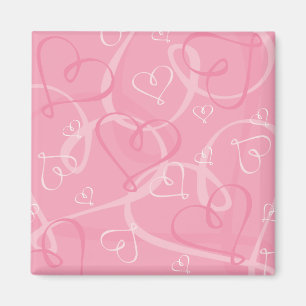 Aimant Motif à coeur rose