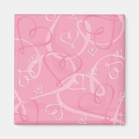 Aimant Motif à coeur rose (Devant)