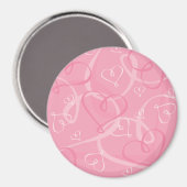 Aimant Motif à coeur rose (Recto/Verso)