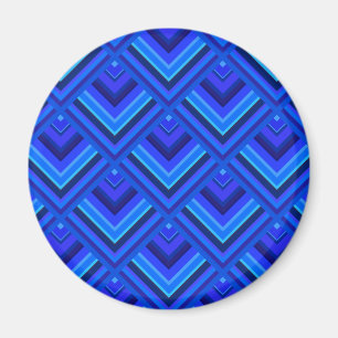 Aimant Motif à échelle à bandes bleues