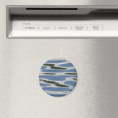 Aimant Motif Abstrait bleu et blanc (In Situ (Lave-vaisselle))