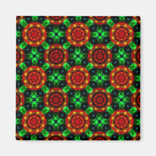 Aimant Motif abstrait élégant boho moderne floral #504