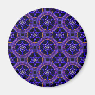 Aimant Motif abstrait élégant boho moderne floral #505