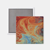 Aimant Motif abstrait fluide (Recto/Verso)