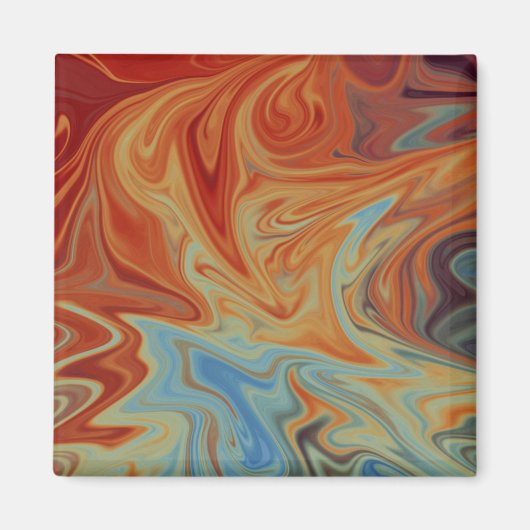 Aimant Motif abstrait fluide (Devant)