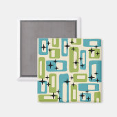 Aimant Motif Abstrait moderne du milieu du siècle (Recto/Verso)