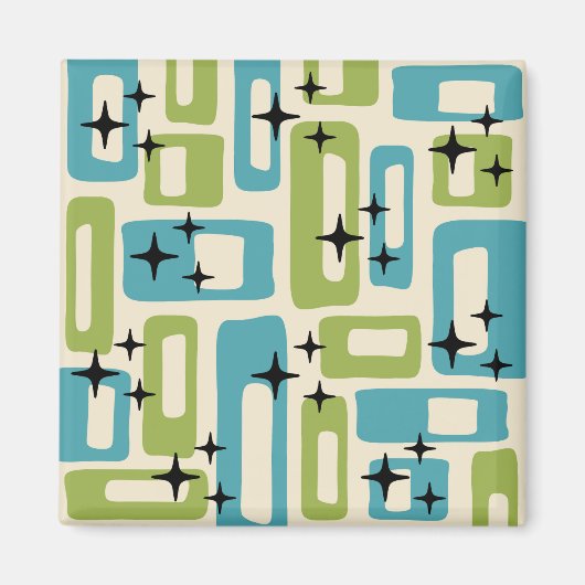 Aimant Motif Abstrait moderne du milieu du siècle (Devant)