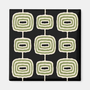 Aimant Motif Abstrait moderne du milieu du siècle