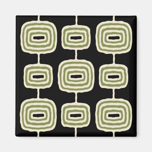 Aimant Motif Abstrait moderne du milieu du siècle (Devant)