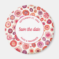 Motif Abstrait rose floral Enregistrer la date