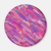 Aimant Motif abstrait violet et rose (Devant)