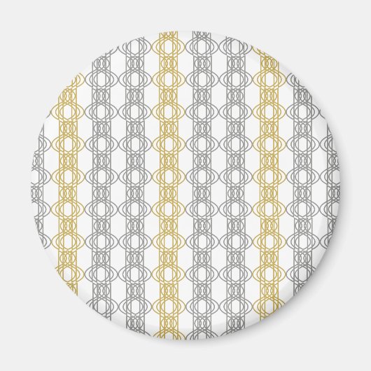 Aimant Motif argent et or (Devant)