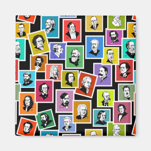 Aimant Motif avec portraits des plus grands compositeurs