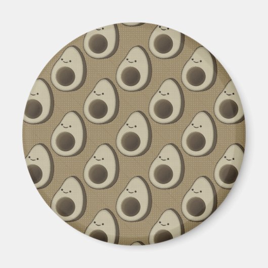 Aimant Motif Avocado de style vintage (Devant)