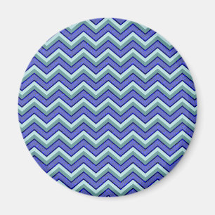 Aimant Motif bleu de Chevron de saphir