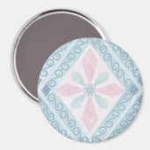 Aimant motif bleu en forme de diamant (Recto/Verso)