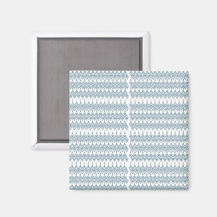 Aimant motif bleu et blanc avec un arrière - plan blanc