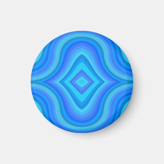 Aimant Motif bleu rétro (Devant)