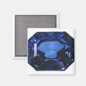 Aimant Motif bleu Sapphire rectangulaire (Recto/Verso)