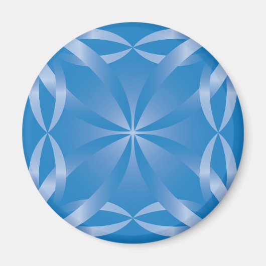 Aimant motif bleu topaz (Devant)