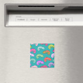 Aimant Motif Blue Rainbow Chameleon (In Situ (Lave-vaisselle))