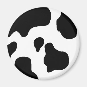 Aimant Motif brouillé noir et blanc d'impression de vach