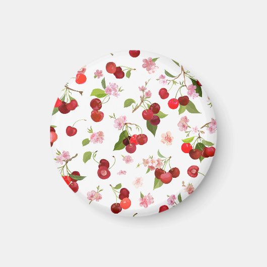 Aimant Motif Cerise 1 (Devant)