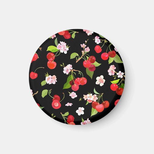 Aimant Motif cerise 2 (Devant)