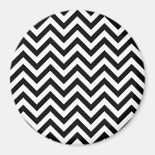 Aimant Motif Chevron blanc noir simple (Devant)