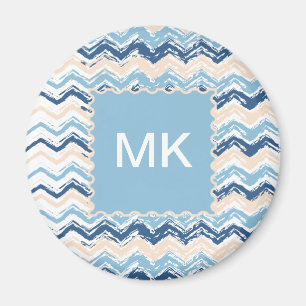 Aimant Motif Chevron de l'océan Pacifique