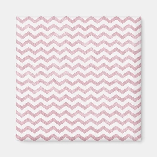 Aimant Motif Chevron Rose Rustique (Devant)