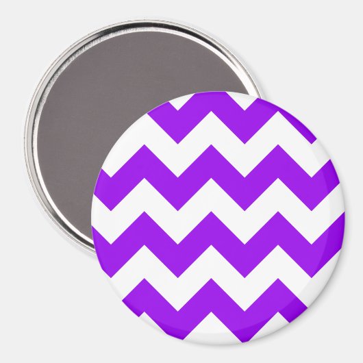 Aimant Motif Chevron violet et blanc (Recto/Verso)