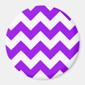 Aimant Motif Chevron violet et blanc (Devant)