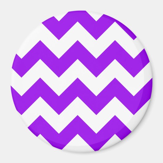 Aimant Motif Chevron violet et blanc (Devant)