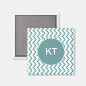 Aimant Motif Chevron ZigZag dans Mint Green (Recto/Verso)