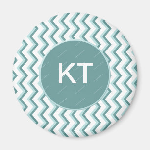 Aimant Motif Chevron ZigZag dans Mint Green