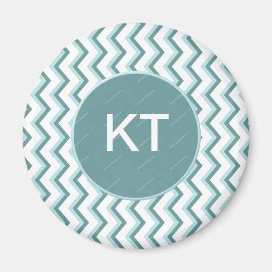 Aimant Motif Chevron ZigZag dans Mint Green (Devant)