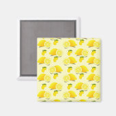 Aimant Motif citron jaune (Recto/Verso)