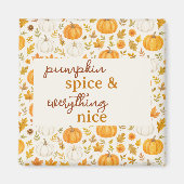 Aimant Motif Citrouille mignon | Thanksgiving (Devant)