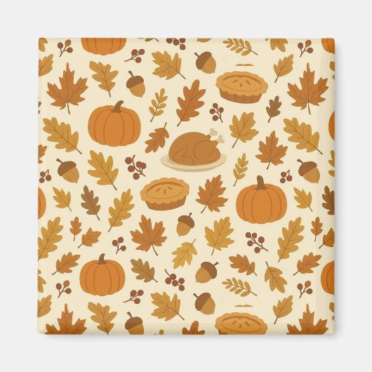 Aimant Motif classique de Thanksgiving (Devant)