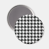 Aimant Motif classique en Houndstooth : Noir & Blanc Vint (Recto/Verso)