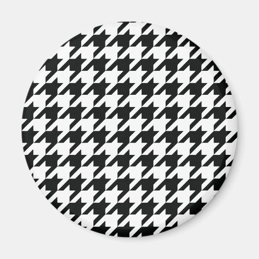 Aimant Motif classique en Houndstooth : Noir & Blanc Vint (Devant)