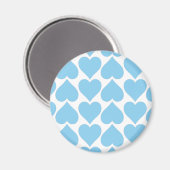 Aimant Motif Cœurs Bleus, Romantique, Amour (Recto/Verso)