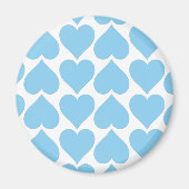 Aimant Motif Cœurs Bleus, Romantique, Amour (Devant)
