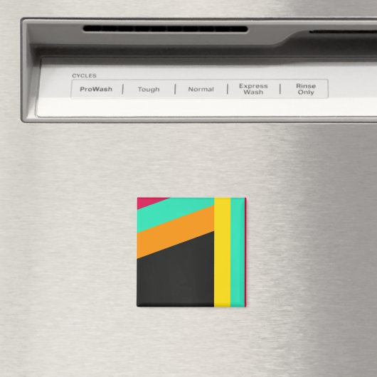 Aimant Motif coloré à rayures modernes (In Situ (Lave-vaisselle))