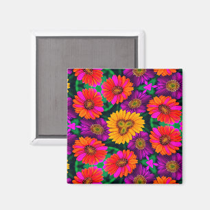Aimant Motif coloré Daisy Bouquet