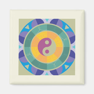 Aimant Motif coloré de Yin Yang