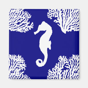 Aimant Motif Côtier De La Marine Et Du Cheval Blanc