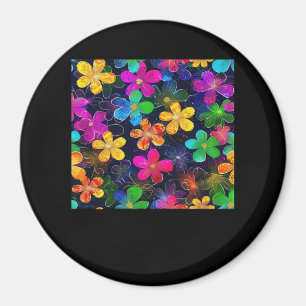 Aimant Motif couleur néon - Whimsigoth Cottagecore Blu